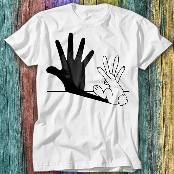 The White Rabbit Hi 5 Fingers Hand Shadow T Shirt Top Tee 294