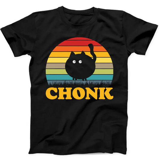 Chonk Black Cat Best Seller Funny Gift Tee Black T Shirt 139