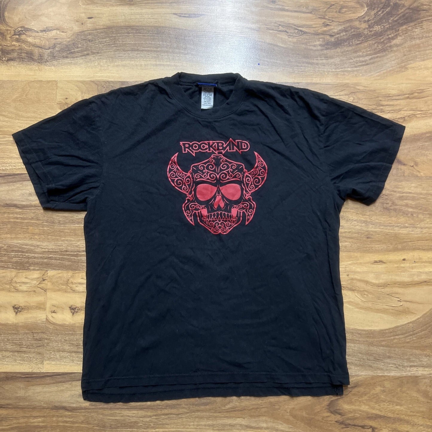 Rockband Game Promo Shirt Sz S/m 2009 Unisex Black Red Skulls Music Vintage Y2k
