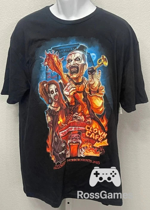 Universal Halloween Horror Nights Hhn Terrifier Clown Cafe Black T-shirt 3xl Nwt