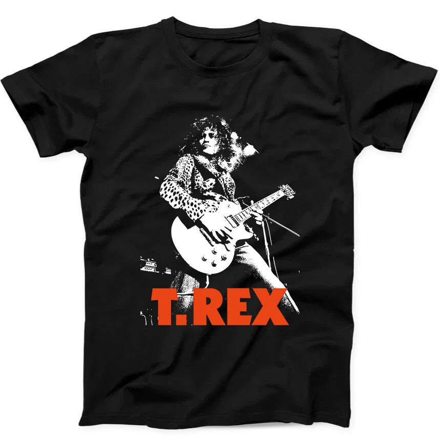 T.rex Rock Band Marc Bolan Music Trex Best Seller Gift Tee Black T Shirt 54