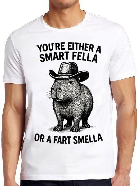 Capybara Smart Fella Or Fart Smella Best Seller Funny Gift Tee T Shirt 2577