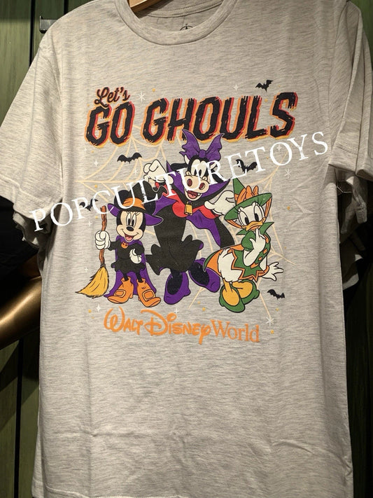 Disney Parks 2025 Halloween Let‚Äôs Go Ghouls Daisy Clarabelle Adult T shirt M