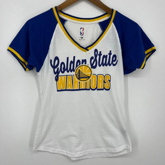Golden State Warriors Basketball T-shirt Women's Size M White V Neck Unk | Trendy Graphic Tee | Casual Unisex T-shirt