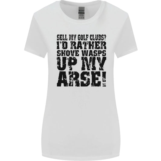 Sell My Golf Clubs Funny Golfer Golfing Womens Wider Cut Tshirt T-Shirt | Classic Streetwear | Perfect For Daily Wear