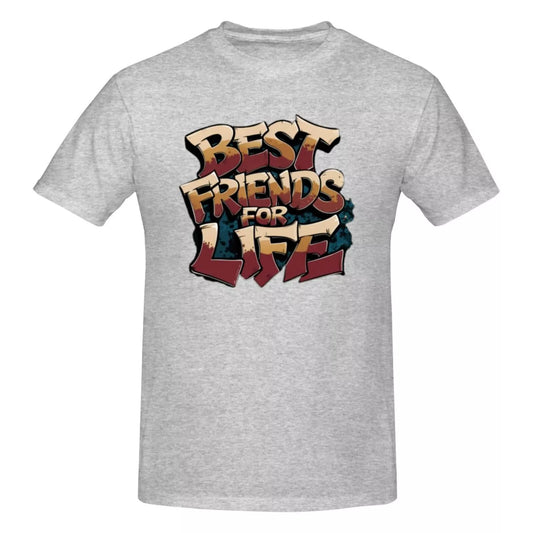 Lifelong Best Friend Personalized Printed Men's T shirt Fashion Short Sleeve