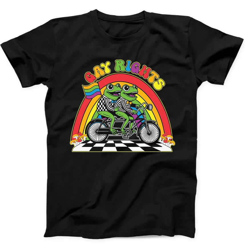 Gay Rights Funny Frog Lgbt Rainbow Best Seller Funny Gift Black Tee T Shirt 319