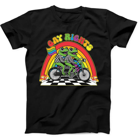 Gay Rights Funny Frog Lgbt Rainbow Best Seller Funny Gift Black Tee T Shirt 319