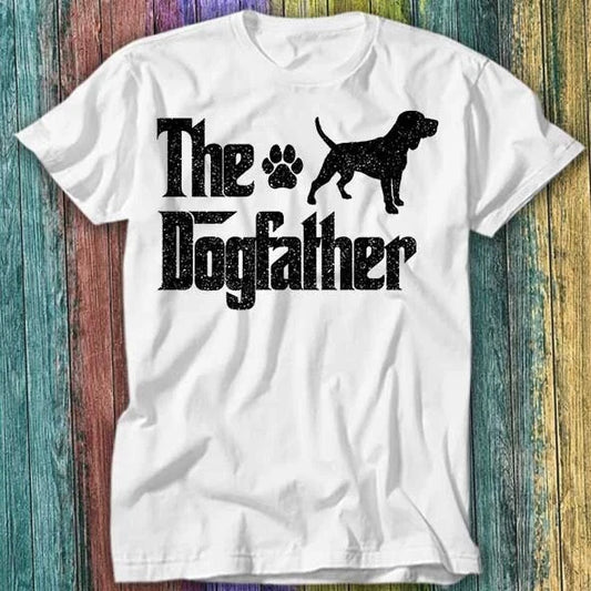 Beagle Dog The Dogfather Dad Distressed Beagles T Shirt Top Tee 196