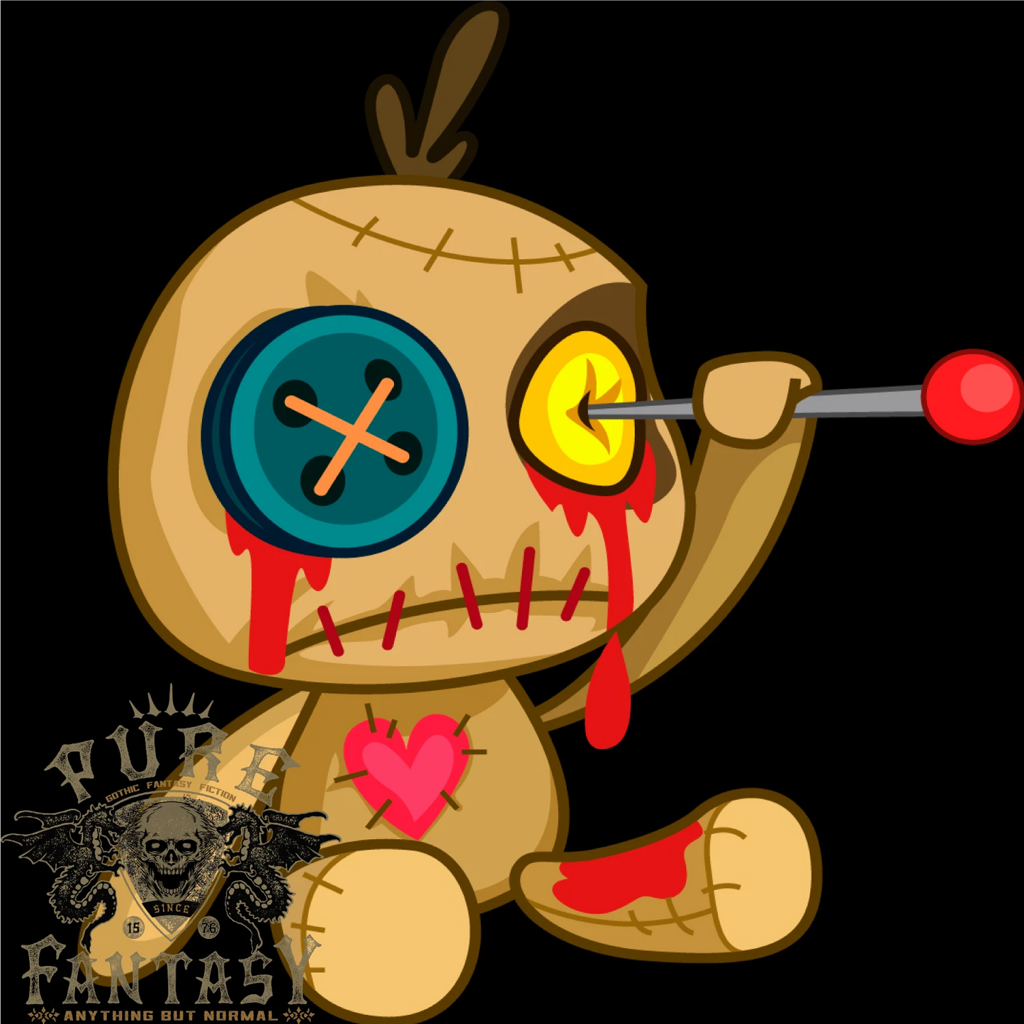 Voodoo Doll Eye Evil Spirits Dark Magic Halloween Mens Light Cotton T-shirt