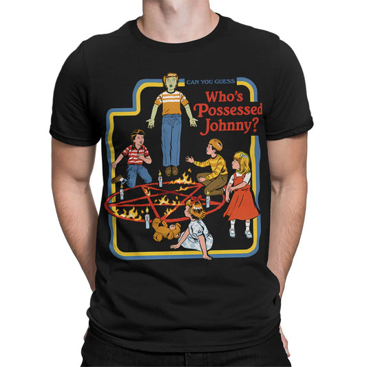 Who's Possessed Johnny 80s Fun And Supernatural Themed T Shirt #sr#t433