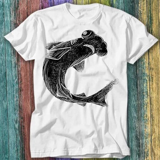 Golden Oceans Hammerhead Shark T Shirt Top Tee 573