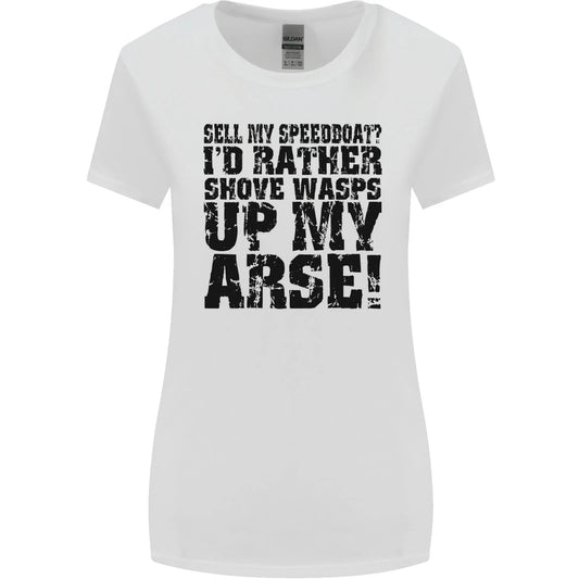 Sell My Speedboat Boat Sailor Funny Womens Wider Cut Tshirt T-Shirt | Best-Selling Apparel | Trending Fashion Apparel