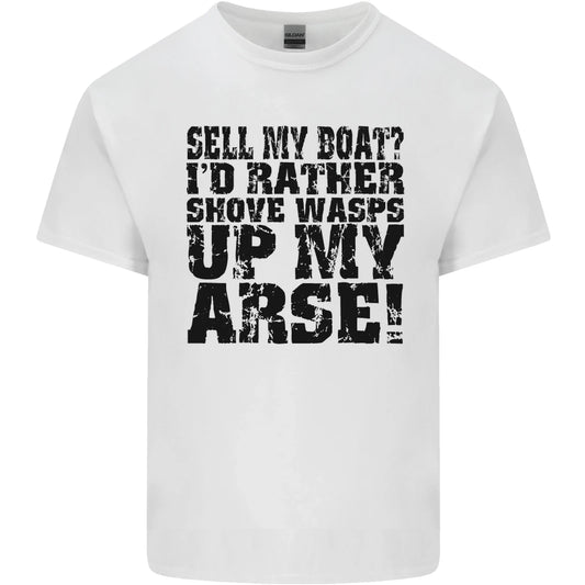 Sell My Boat Speedboat Yacht Dingy Sailing Mens Cotton Tshirt Tee Top T-Shirt | Comfort-Fit Style | Trending Fashion Apparel