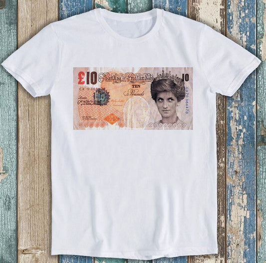 Banksy Princess Diana £10 Note Best Seller Funny Retro Gift Tee T Shirt 1909