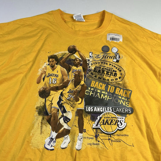 Los Angeles Lakers Shirt Mens Size Xl Black 2010 Nba Champions Kobe Gasol Nwt | Trendy Graphic Tee | Casual Unisex T-shirt