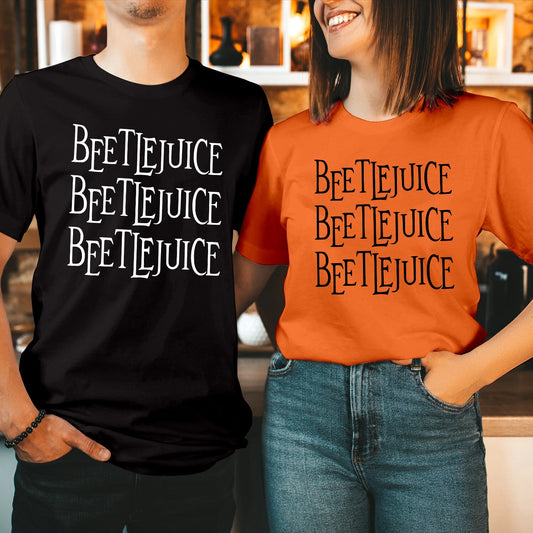Tshirt (1761) Beetlejuice Beetlejuice Beetlejuice Halloween T-shirt Gift Tops