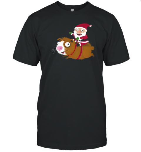 Santa On Guinea Pig Funny Christmas Essential T Shirt