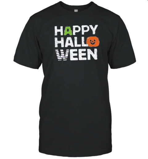 Smiling Pumpkin Happy Halloween T Shirt