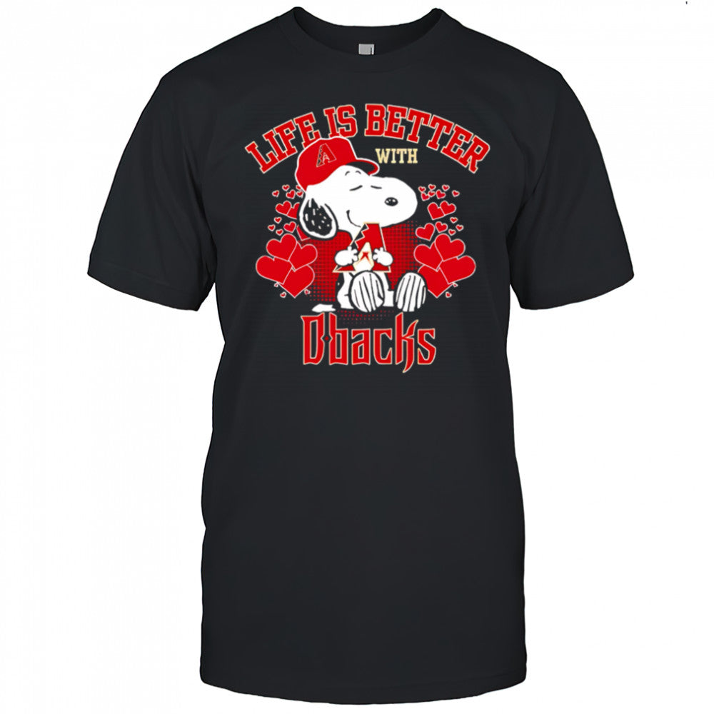 Snoopy Life is better with D Backs shirt