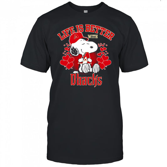 Snoopy Life is better with D Backs shirt