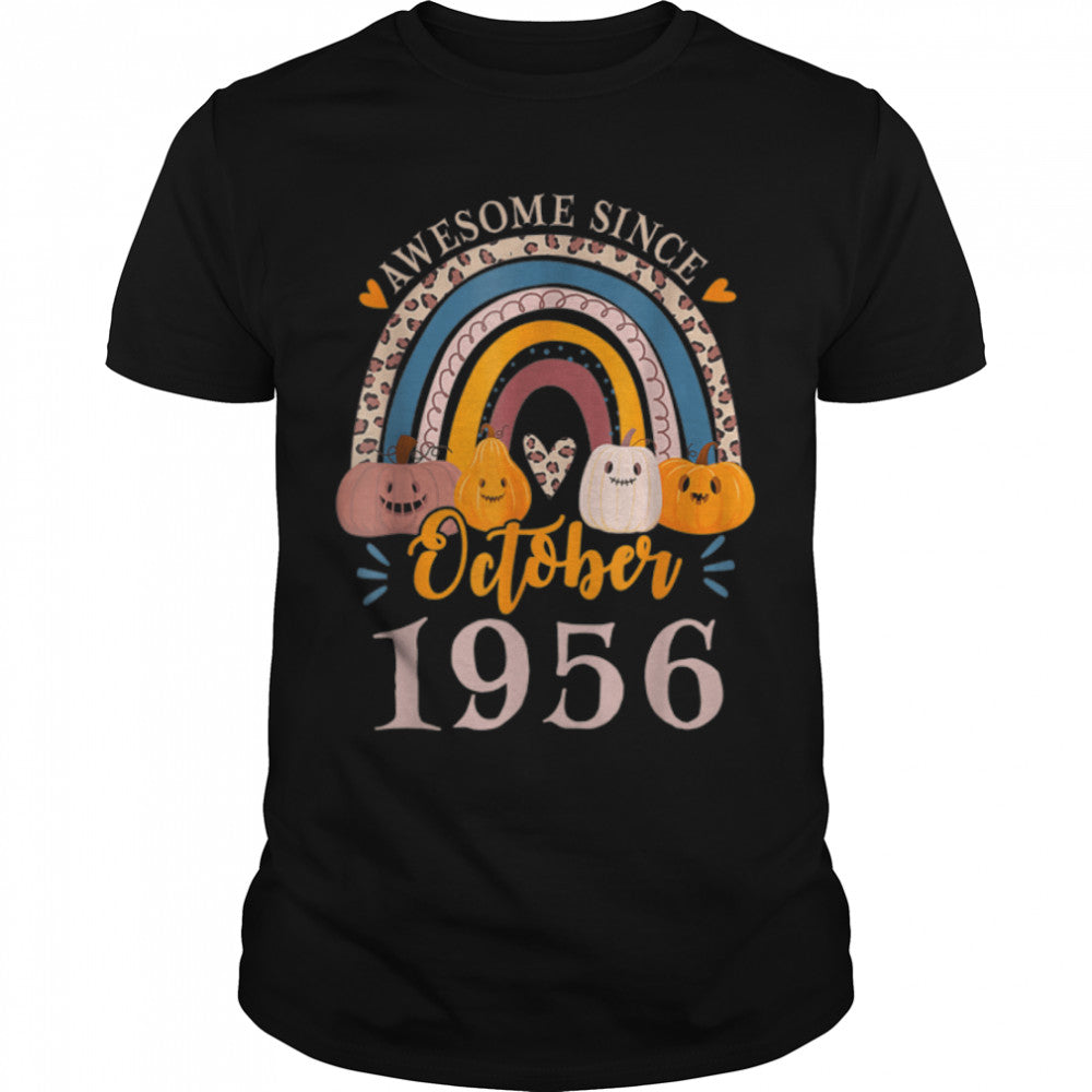Spooky Since 1956 Scary Skeleton 66th Birthday Halloween T Shirt B0B9SY1C4R