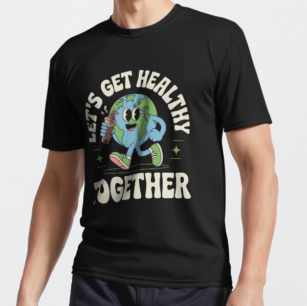 "Healthy Earth Cartoon" Active T-Shirt for Sale by MajeStreet