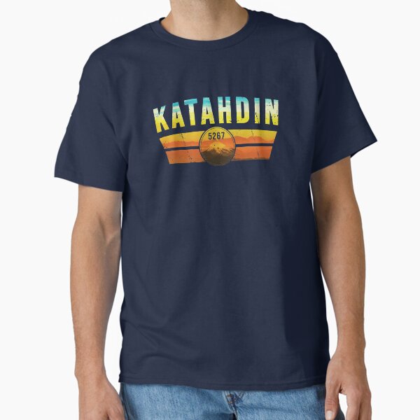 Katahdin Mountain Maine Sunset Hiking Climbing Retro Classic T-Shirt for Sale by IronEcho