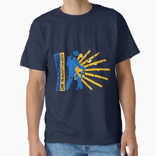 Camino de Santiago. Way of St. James. Hiking logo. Classic T-Shirt by Ch-Seebauer