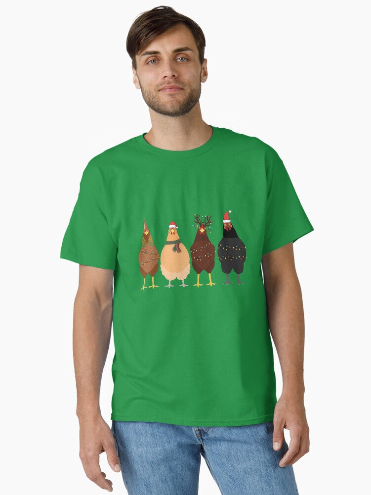 ute christmas chickens Christmas Farm Classic TShirt T-Shirt | High-Quality Print | Limited Christmas Style