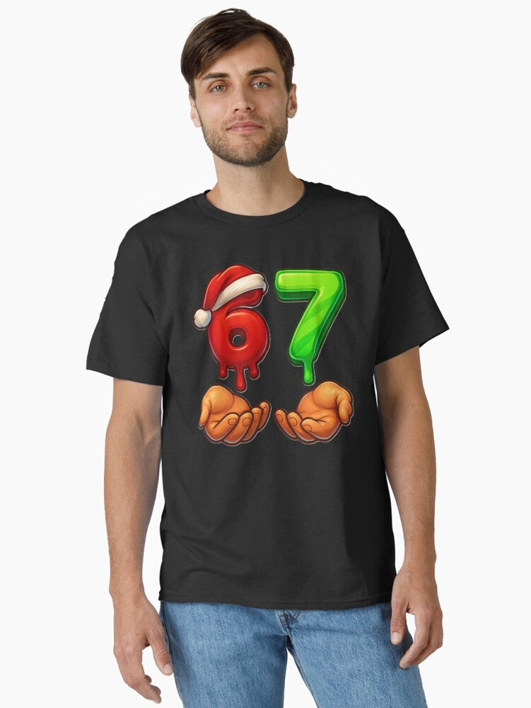 Six Seven 67 Meme Xmas Classic TShirt T-Shirt | High-Quality Print | Limited Christmas Style