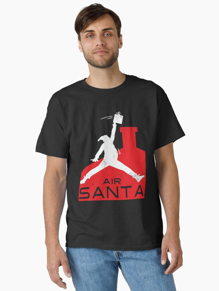 AIR SANTA FUNNY XMAS BASKETBALL PARODY Classic TShirt T-Shirt | Vintage Christmas Look | Trending Festive Apparel