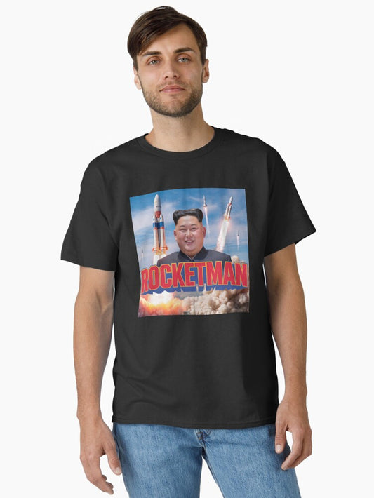 Rocketman North Korea supreme leader funnyfits70 Humor Funny retro vintage funny quotes animal humor Classic T-Shirt T-Shirt | Best-Selling Artwork | High Demand Item
