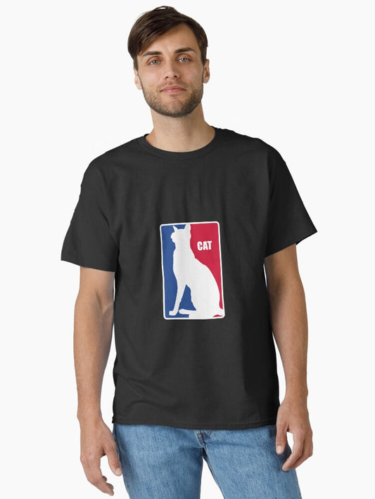 Cat Nba Logo Parody Classic T-shirt | Trendy Graphic Tee | Casual Unisex T-shirt