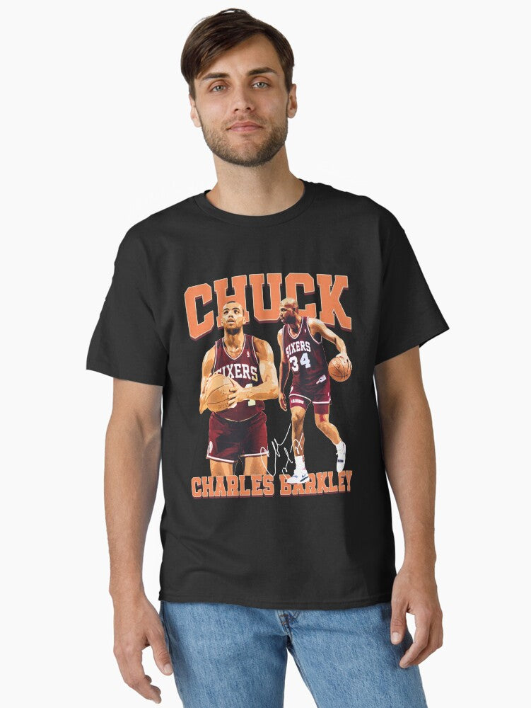 Charles Barkley The Chuck Vintage Basketball Retro 80s 90s Rap Style Classic T-shirt | Trendy Graphic Tee | Casual Unisex T-shirt