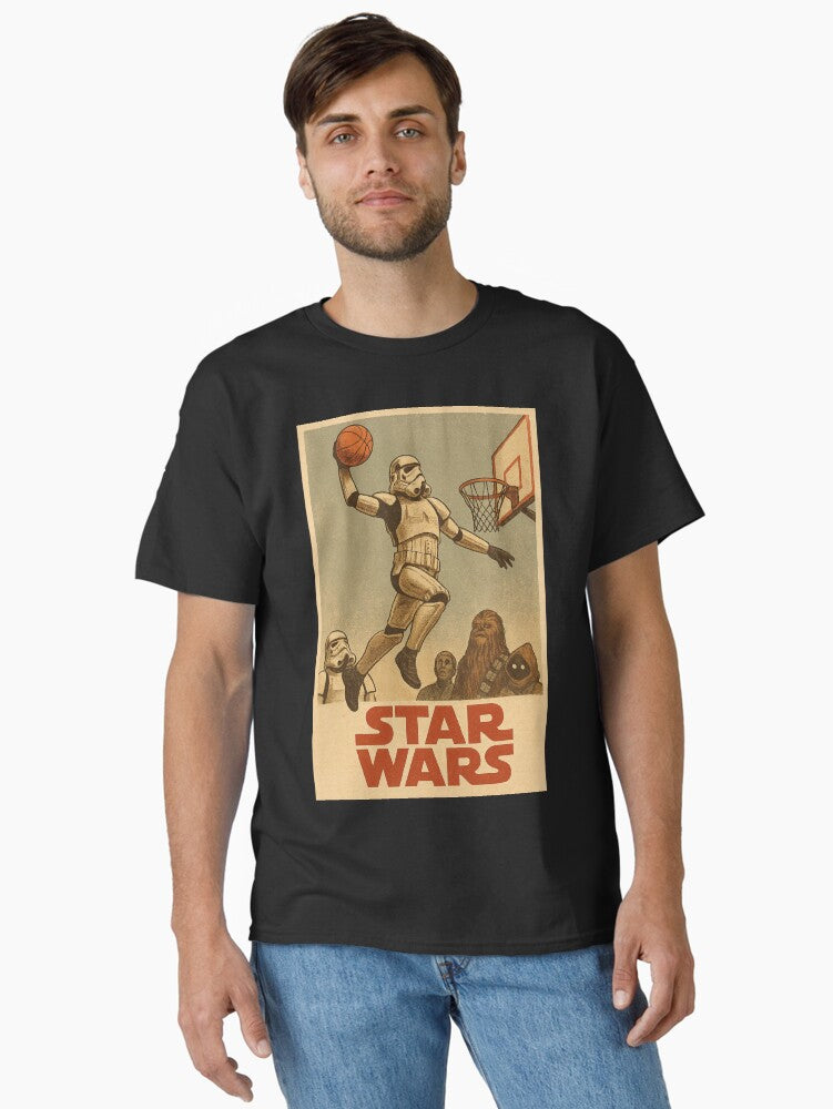 Dunk Wars The Stormtrooper Slam Classic T-shirt | Trendy Graphic Tee | Casual Unisex T-shirt