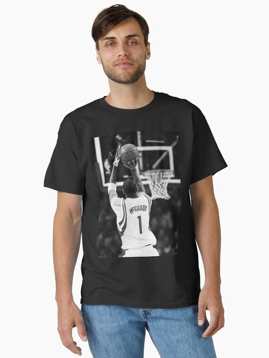 Tracy Mcgrady - Black White Classic T-shirt | Trendy Graphic Tee | Casual Unisex T-shirt