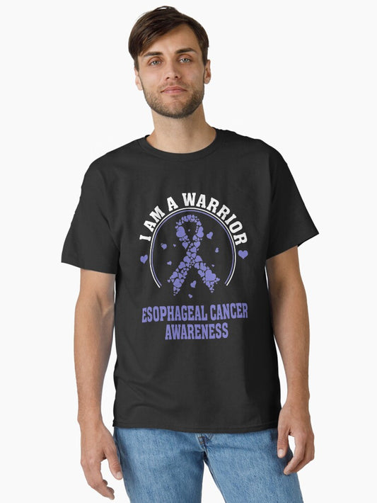 I'm A Esophageal Cancer Warrior Esophageal Cancer Awareness Gift For Esophageal Cancer Warrior Survivor Periwinkle Ribbon Gift Classic T-shirt | Premium Basketball Jersey | Fan Edition Apparel
