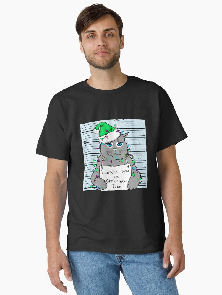 Christmas Cat Classic TShirt T-Shirt | Seasonal Must-Have | Perfect For Daily Wear