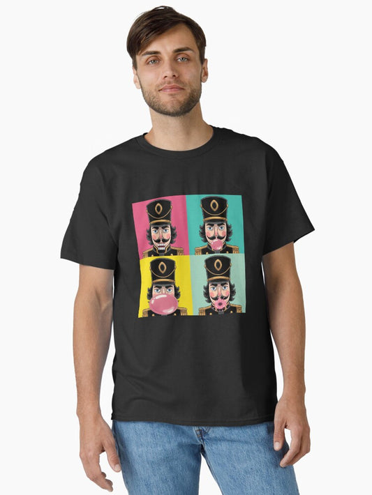 Nutcracker Pop Art Bubble Gum Funny Christmas Holiday Classic TShirt T-Shirt | Holiday Edition | Top Pick For Gifting