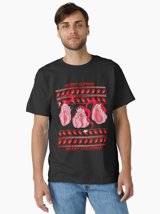 Sexy Christmas Vulvas Feminist Classic TShirt T-Shirt | Fan Favorite Artwork | Trending Festive Apparel