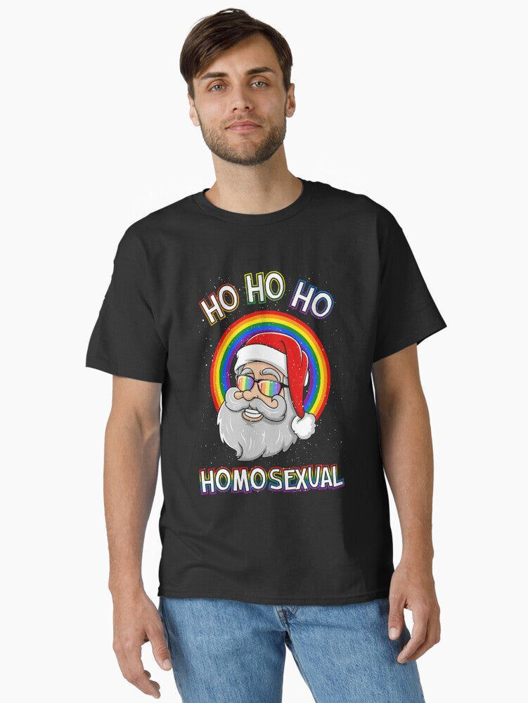 Ho Ho Ho Homosexual Holigays LGBT Ugly Christmas Sweater Sweatshirt Classic TShirt Sweatshirt | Premium Graphic | Perfect Holiday Gift