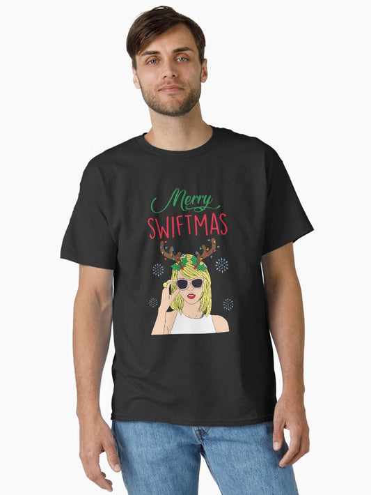 Swiftmas Merry Christmas Classic TShirt T-Shirt | High-Quality Print | Trending Festive Apparel