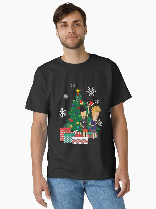 beavis butthead next to christmas tree Classic TShirt T-Shirt | Top Trending Graphic | Perfect Holiday Gift