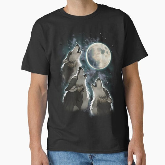Three Wolfie Moon Classic T-Shirt for Sale by charachnid