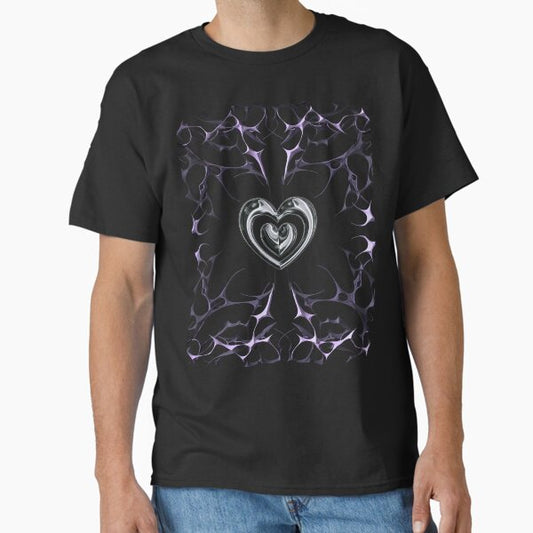 Heart of Thorns Cybersigilism Chrome Aesthetic Art Classic T-Shirt for Sale by spookyren