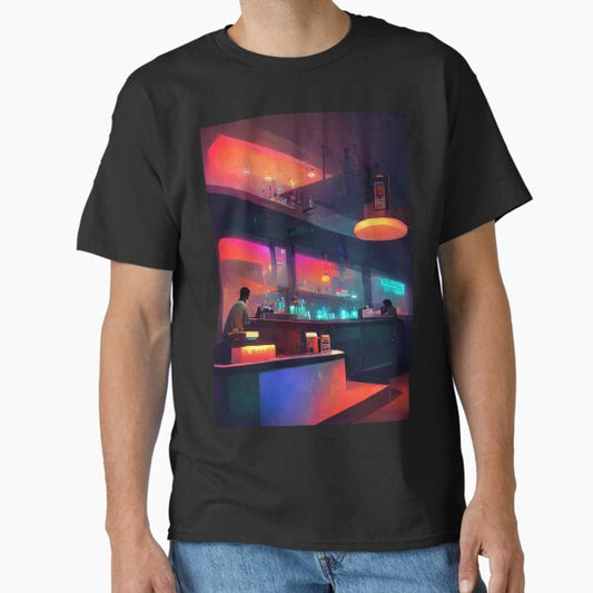 "Lofi Bar Scene" Classic T-Shirt for Sale by meshhead