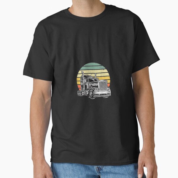 "Vintage Trucker Semi Trailer Driver T-Shirt" Classic T-Shirt for Sale by TateTitle7