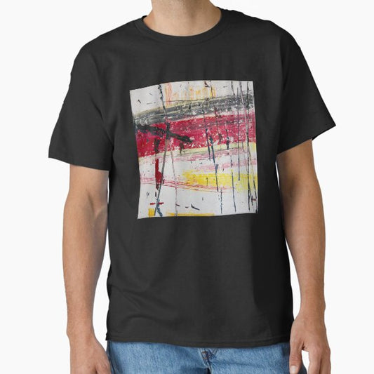 Red # 3, Abstract Art, Line Abstract, Abstract Drawing, Carlos Montes De Oca Classic T-Shirt for Sale by BackroomArt