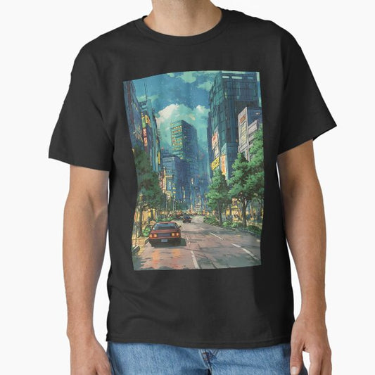 "Mellow Lofi Cityscape" Classic T-Shirt for Sale by bapupa